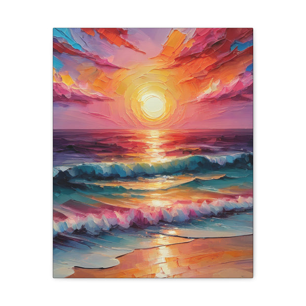 Beautiful Colorful Sunset Oils Classic Canvas