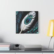Paua Shell Abalone Feather Classic Canvas