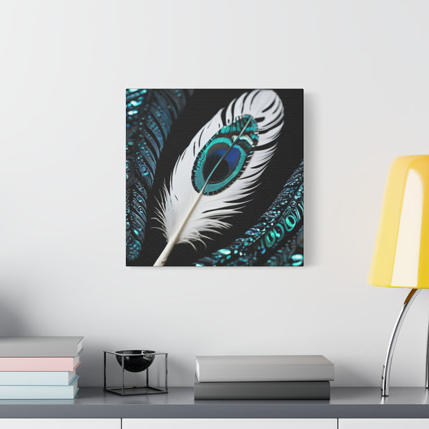 Paua Shell Abalone Feather Classic Canvas