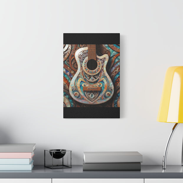 Mother Of Pearl Guitar Colorful Classic Canvas