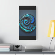 Stunning Blue Paua Abalone Shell Spiral Classic Canvas