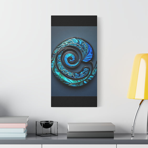 Stunning Blue Paua Abalone Shell Spiral Classic Canvas