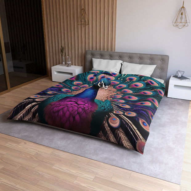 Colorful Peacock Microfiber Duvet Cover