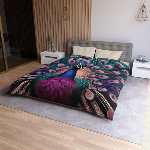 Colorful Peacock Microfiber Duvet Cover