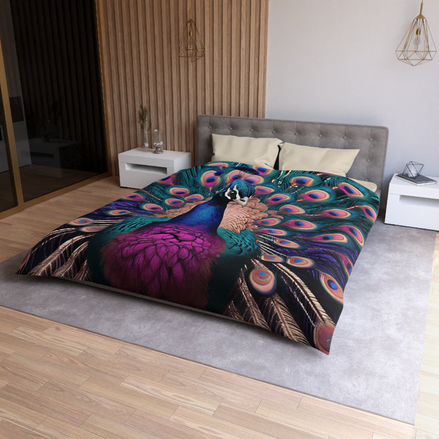 Colorful Peacock Microfiber Duvet Cover