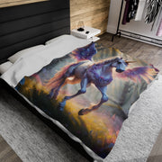 Magical Childrens Unicorn Horse Velveteen Plush Blanket