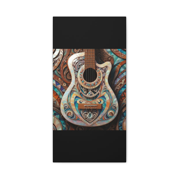 Mother Of Pearl Guitar Colorful Classic Canvas