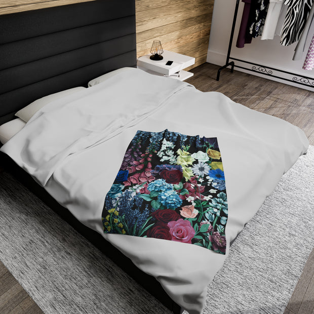 Flowers Galore Velveteen Plush Blanket