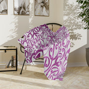 Purple Koru Velveteen Microfiber Blanket