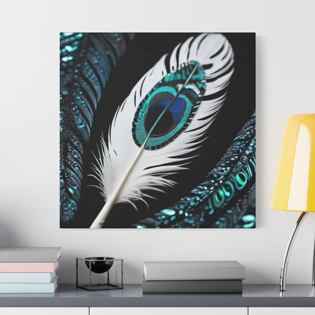 Paua Shell Abalone Feather Classic Canvas