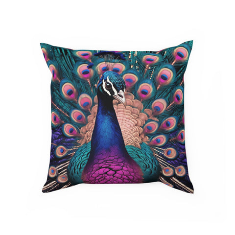 Colorful Peacock Cushion