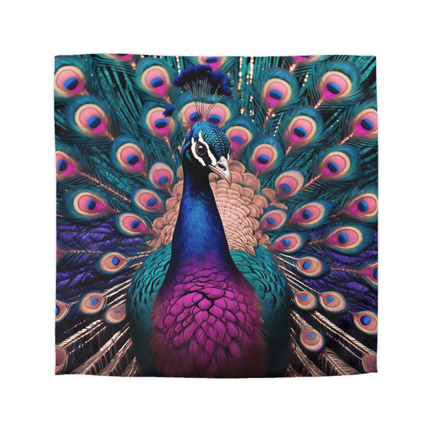 Colorful Peacock Microfiber Duvet Cover