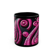 Pink Koru Black Mug (11oz, 15oz)