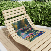 Monet Inspired Waterlily Pond Beach Towels