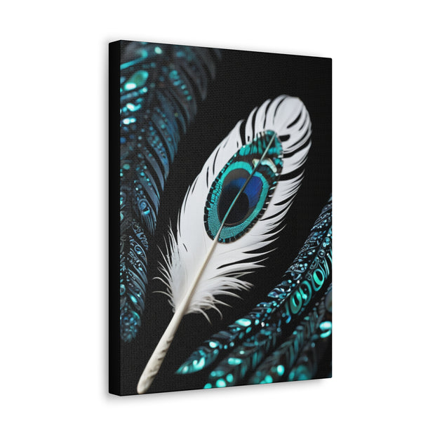 Paua Shell Abalone Feather Classic Canvas