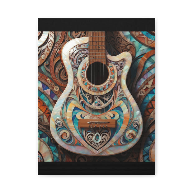 Mother Of Pearl Guitar Colorful Classic Canvas