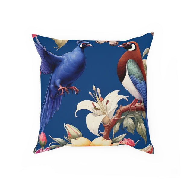 Pheasant A Blue Cushion