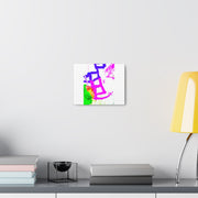 Canvas Gallery Wraps Pink and Blue Ladders Art