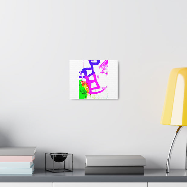 Canvas Gallery Wraps Pink and Blue Ladders Art