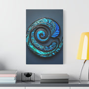 Stunning Blue Paua Abalone Shell Spiral Classic Canvas