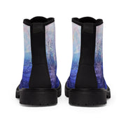 Women's Canvas Boots Blue and Pink Gradient