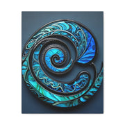 Stunning Blue Paua Abalone Shell Spiral Classic Canvas
