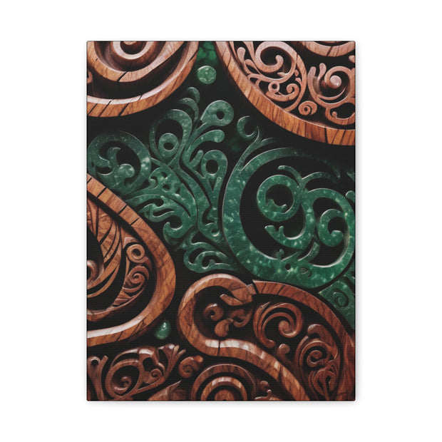 Wood and Jade Pounamu Greenstone Classic Canvas