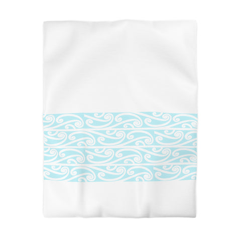 Soft Pastel Aqua Blue Microfiber Duvet Cover