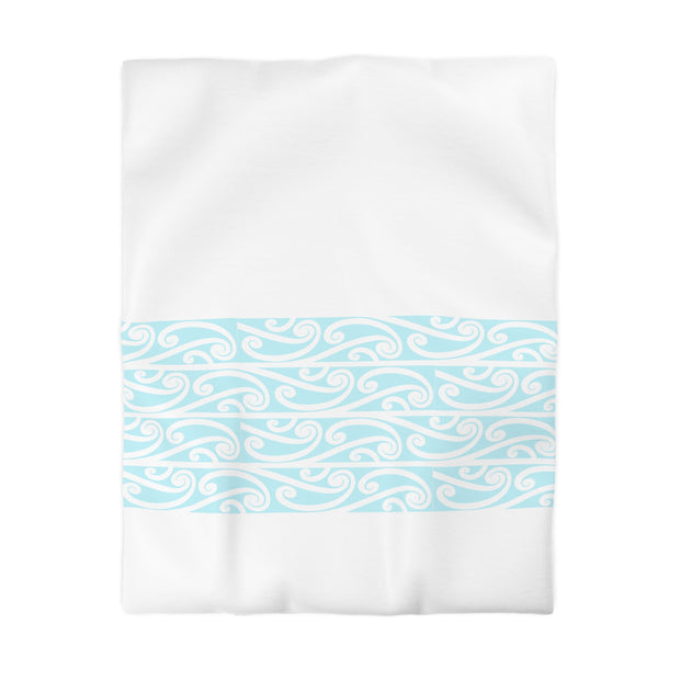 Soft Pastel Aqua Blue Microfiber Duvet Cover
