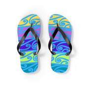 Blue Koru Flip Flops