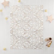 Pastel Beige Koru Soft Fleece Baby Blanket
