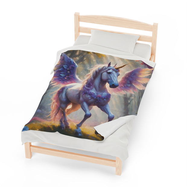 Magical Childrens Unicorn Horse Velveteen Plush Blanket