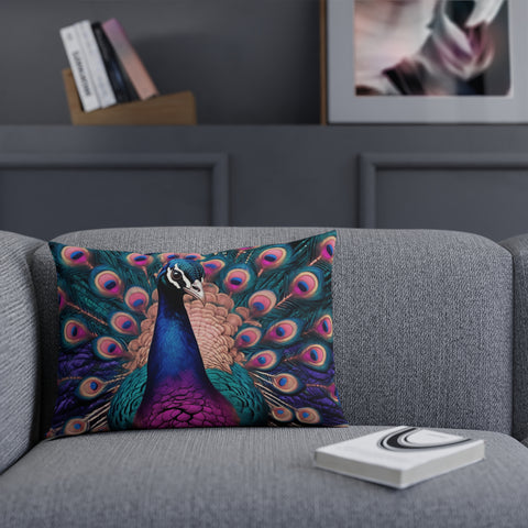 Colorful Peacock Cushion