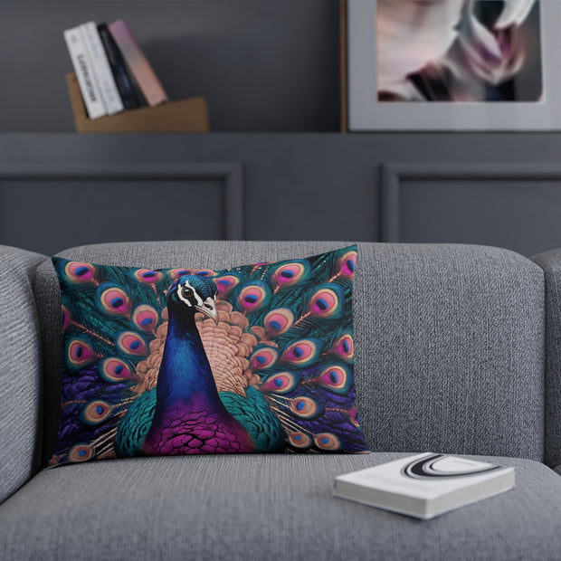 Colorful Peacock Cushion