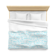 Soft Pastel Aqua Blue Microfiber Duvet Cover