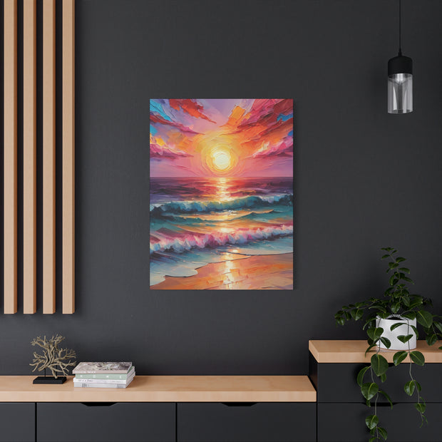 Beautiful Colorful Sunset Oils Classic Canvas