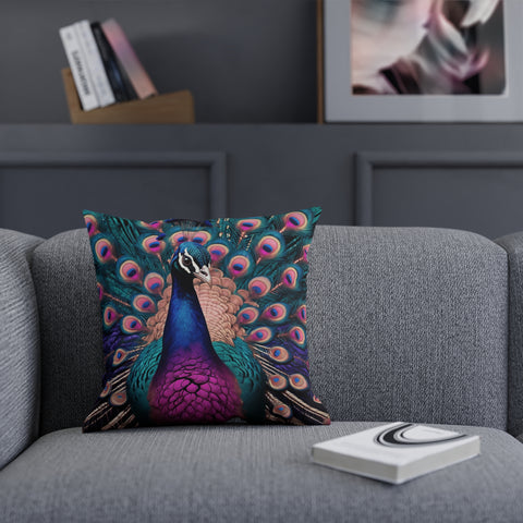 Colorful Peacock Cushion