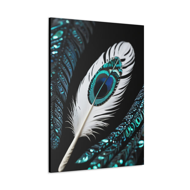 Paua Shell Abalone Feather Classic Canvas