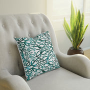 Dark Teal Green Koru Cushion