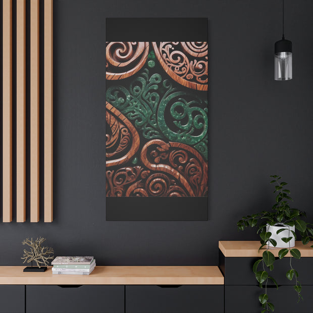 Wood and Jade Pounamu Greenstone Classic Canvas