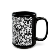 Black And White Koru Black Mug (11oz, 15oz)