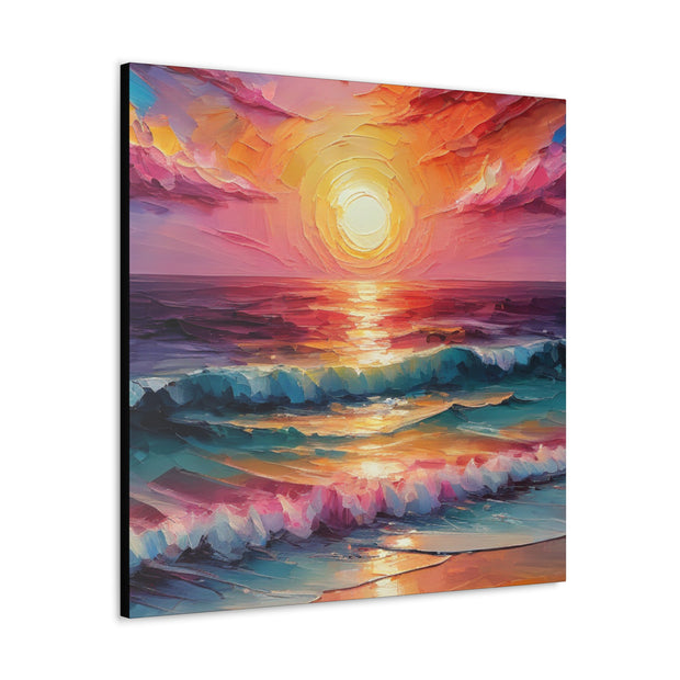 Beautiful Colorful Sunset Oils Classic Canvas