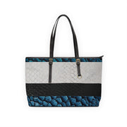 Blue White Black Snake Skin PU Leather Shoulder Bag
