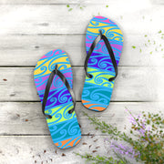 Blue Koru Flip Flops