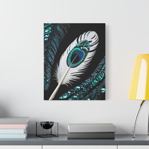 Paua Shell Abalone Feather Classic Canvas
