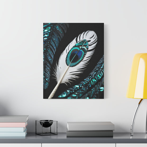 Paua Shell Abalone Feather Classic Canvas