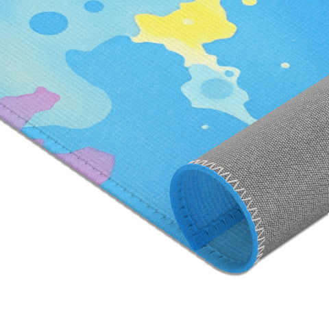 Blue Dance Watercolor Area Rugs