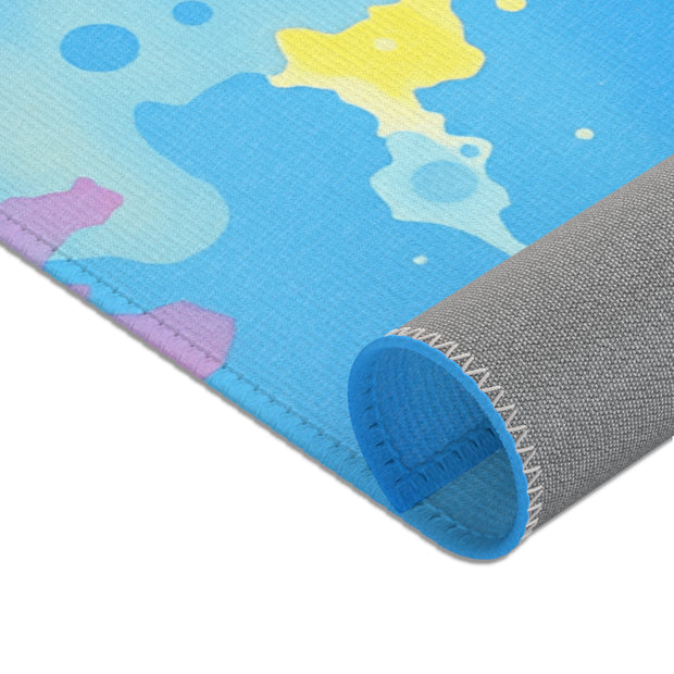 Blue Dance Watercolor Area Rugs