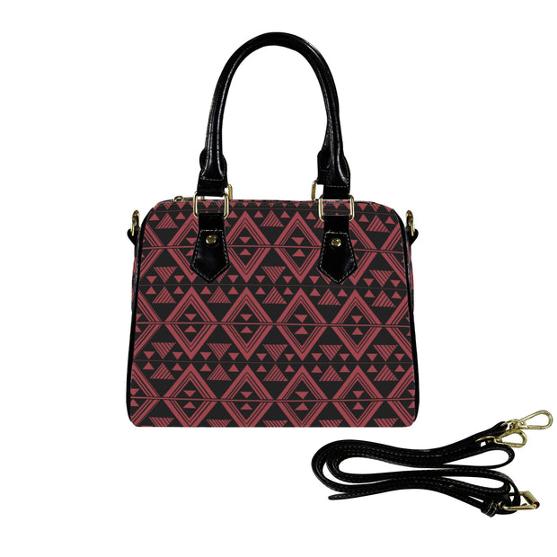 Red and Black Tukutuku Hand Bag