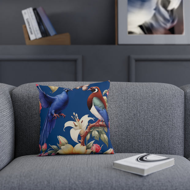 Pheasant A Blue Cushion